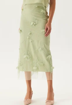 Bubbleroom Occasion Juhlasetit|Juhlameet*3D Floral Straight Ankle Skirt