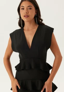 Bubbleroom Occasion Röyhelömekot|Morsiusneitomekot*Deep V-Neck Flounce Gown