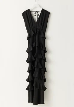 Bubbleroom Occasion Röyhelömekot|Morsiusneitomekot*Deep V-Neck Flounce Gown