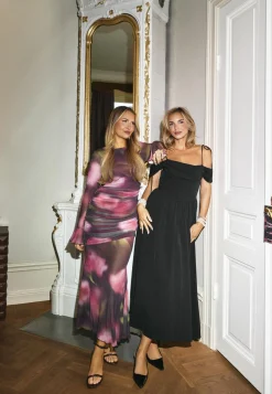 Bubbleroom Occasion Uudenvuoden Mekot|Iltapuvut*Draped Off Shoulder Corset Midi Dress