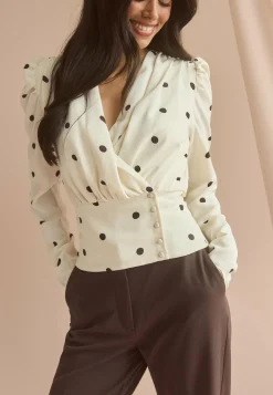 BUBBLEROOM Rennot Puserot Ja Paidat|Tunikat Ja Puserot*Drapy Button Blouse