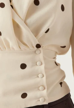 BUBBLEROOM Rennot Puserot Ja Paidat|Tunikat Ja Puserot*Drapy Button Blouse