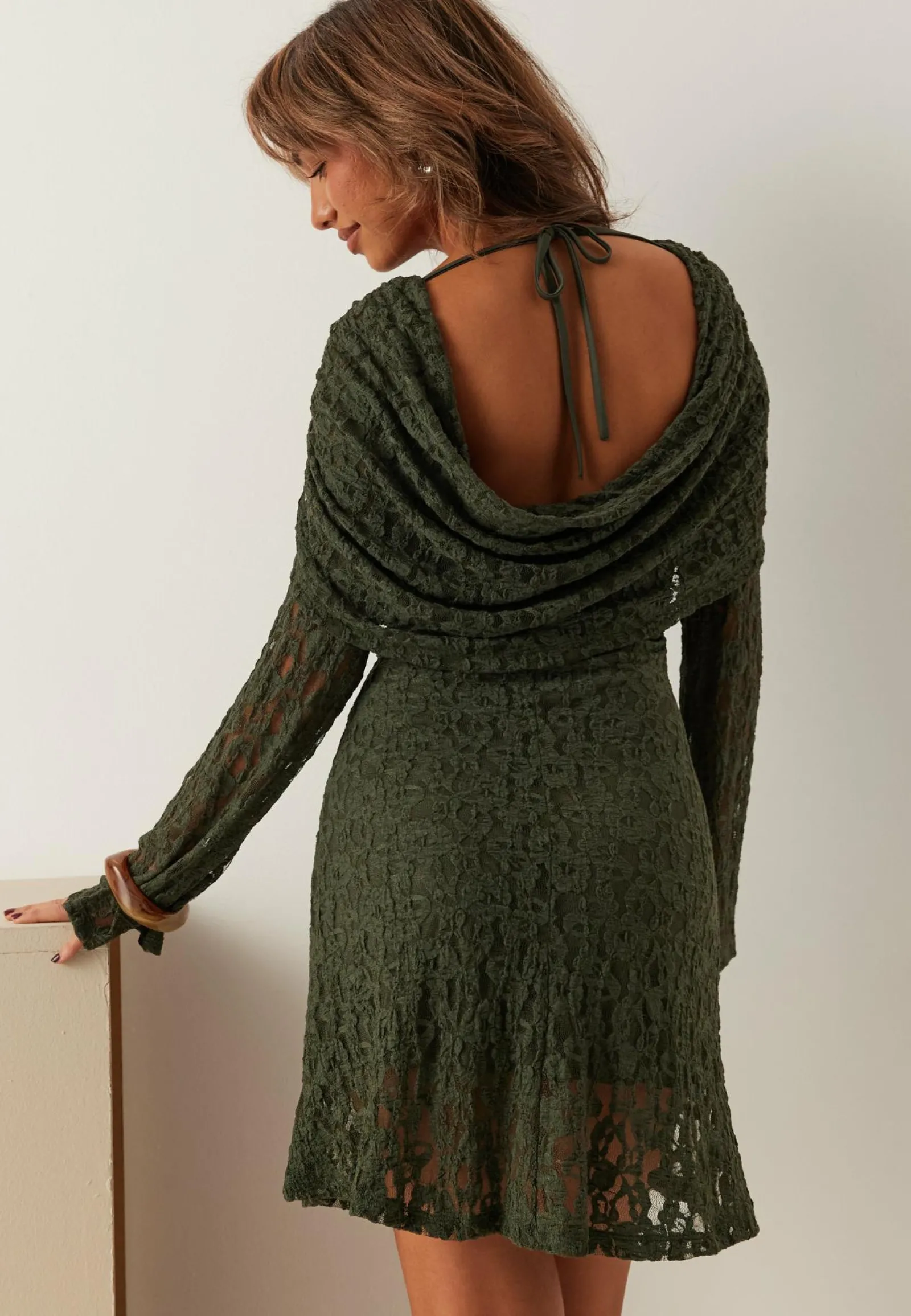 BUBBLEROOM Joulumekot|Yksiolkaimiset Mekot*Drapy Lace Dress