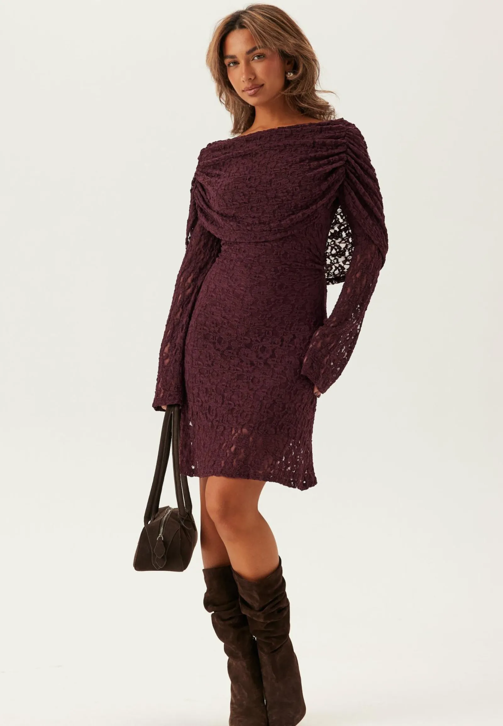 BUBBLEROOM Joulumekot|Yksiolkaimiset Mekot*Drapy Lace Dress