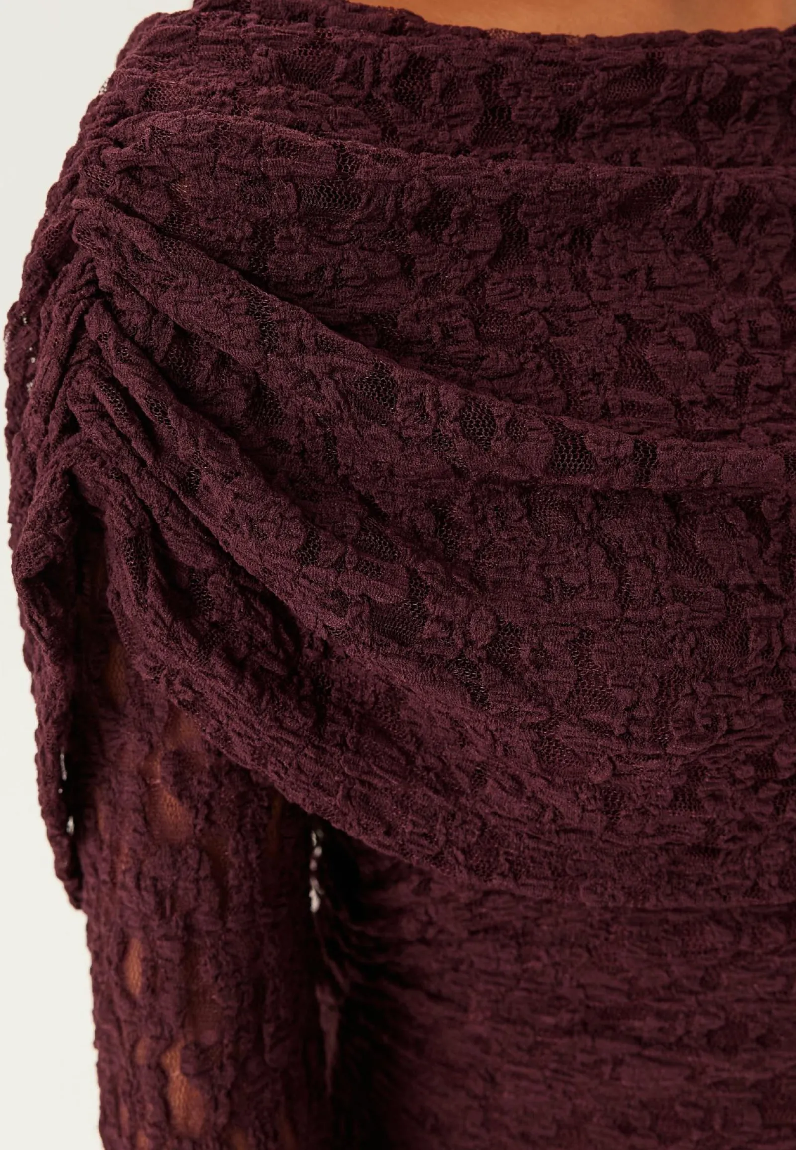 BUBBLEROOM Joulumekot|Yksiolkaimiset Mekot*Drapy Lace Dress