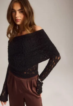 BUBBLEROOM Pitkähihaiset Topit|Pitsitopit*Drapy Lace Top