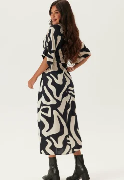 BUBBLEROOM Kukkakuosiset Ja Kuviolliset Mekot|Paitamekot*Drawstring Viscose Shirt Dress