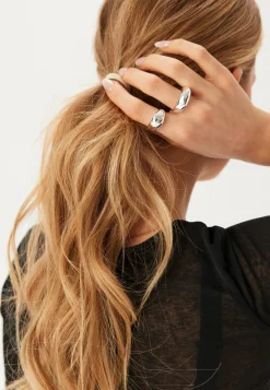 Pilgrim Sormukset*Dune Rings, 2-in-1 Set, Silver