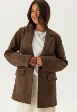 Emelie Olson X Bubbleroom Kevättakit|Kevyet Takit*Faux Suede Jacket