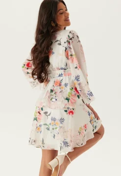 Goddiva Röyhelömekot|Kukkakuosiset Ja Kuviolliset Mekot*Floral Long Sleeve Tiered Skater Dress