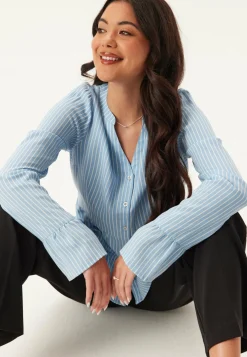 Happy Holly Ruutu- Ja Raidalliset Puserot Ja Paidat|Paidat*Flounce Shirt