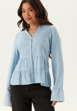 Happy Holly Ruutu- Ja Raidalliset Puserot Ja Paidat|Paidat*Flounce Shirt