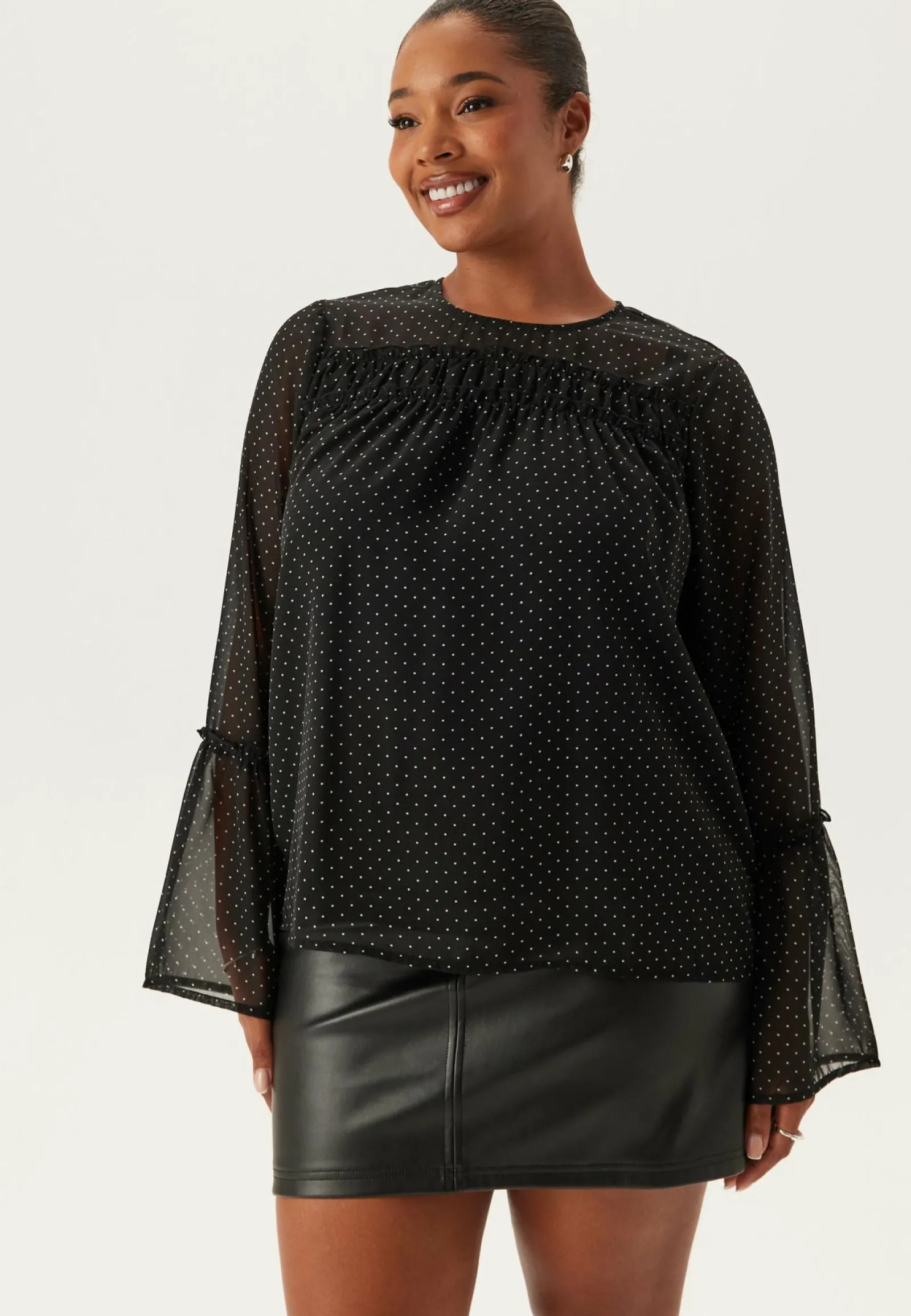 Happy Holly Kuviolliset Puserot|Tunikat Ja Puserot*Flounce Sleeve Blouse