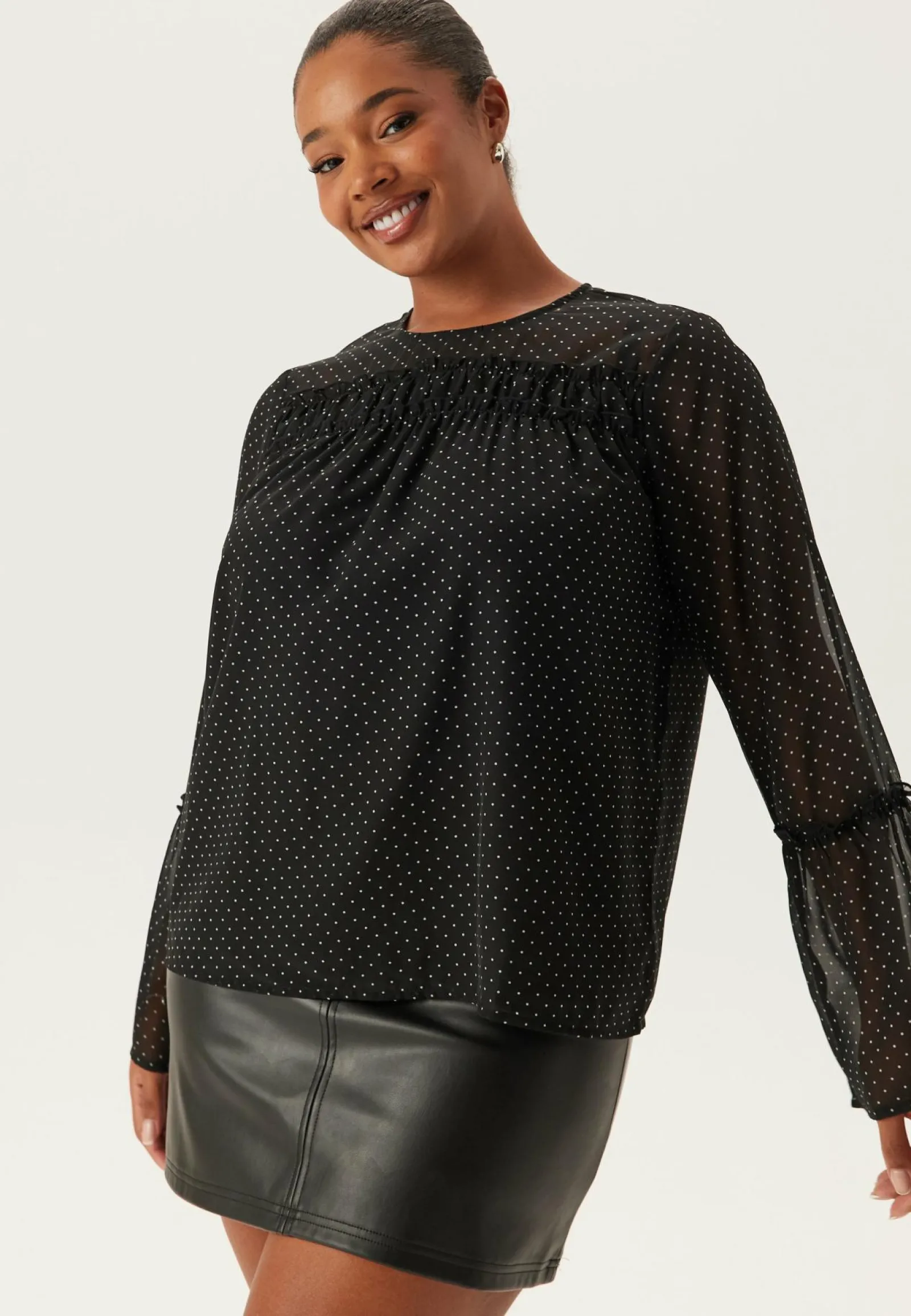 Happy Holly Kuviolliset Puserot|Tunikat Ja Puserot*Flounce Sleeve Blouse