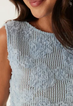 BUBBLEROOM Juhlasetit|Hihattomat Topit*Flower Mesh Top