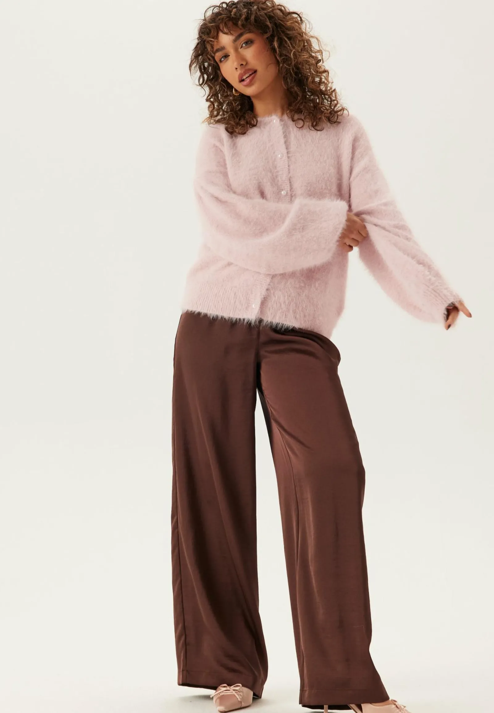 BUBBLEROOM Juhlavat Neuleet|Neuletakit Ja Neuleet*Fluffy Knitted Pearl Cardigan