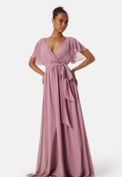 Goddiva Morsiusneitomekot|Vanhojentanssimekot*Flutter Chiffon Maxi Dress