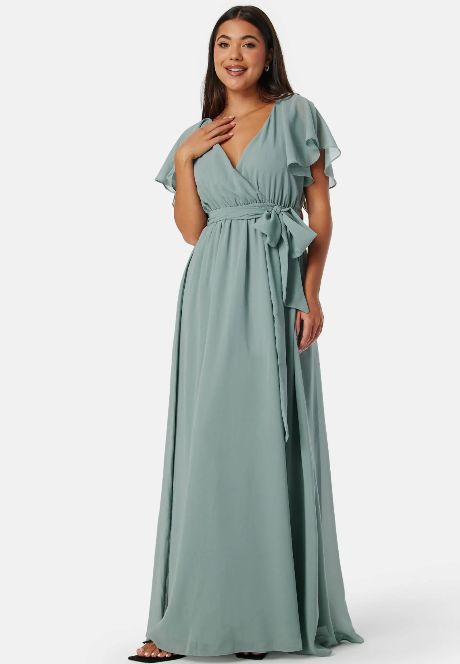 Goddiva Morsiusneitomekot|Vanhojentanssimekot*Flutter Chiffon Maxi Dress