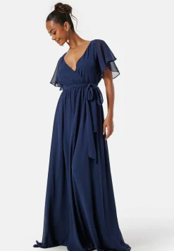 Goddiva Morsiusneitomekot|Vanhojentanssimekot*Flutter Chiffon Maxi Dress