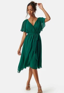 Goddiva Morsiusneitomekot|Juhlamekot*Flutter Chiffon Midi Dress