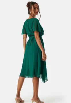Goddiva Morsiusneitomekot|Juhlamekot*Flutter Chiffon Midi Dress