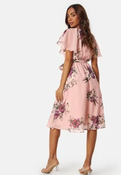 Goddiva Juhlamekot|Kukkakuosiset Ja Kuviolliset Mekot*Flutter Floral Midi Dress