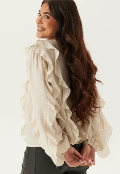 Happy Holly Rusetilliset Puserot|Yksiväriset Puserot Ja Paidat*Frill Blouse