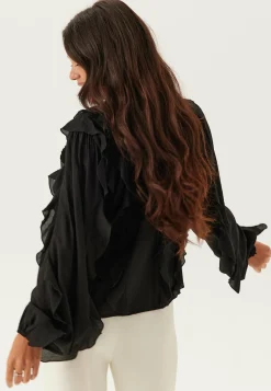 Happy Holly Rusetilliset Puserot|Yksiväriset Puserot Ja Paidat*Frill Blouse