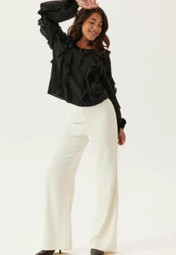 Happy Holly Rusetilliset Puserot|Yksiväriset Puserot Ja Paidat*Frill Blouse