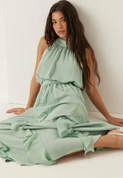 Bubbleroom Occasion Morsiusneitomekot|Juhlamekot*Frill Halterneck Ankle Dress
