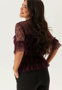 BUBBLEROOM Yksiväriset Puserot Ja Paidat|Röyhelöpuserot*Frill Lace Blouse