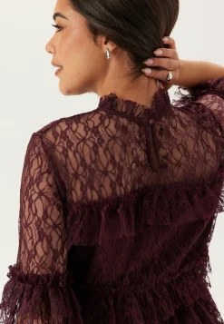 BUBBLEROOM Yksiväriset Puserot Ja Paidat|Röyhelöpuserot*Frill Lace Blouse