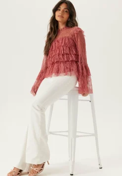 BUBBLEROOM Yksiväriset Puserot Ja Paidat|Röyhelöpuserot*Frill Lace Blouse