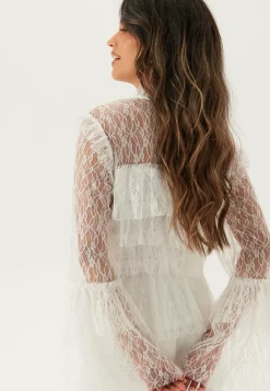 BUBBLEROOM Yksiväriset Puserot Ja Paidat|Röyhelöpuserot*Frill Lace Blouse