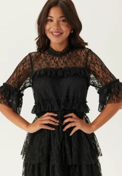 BUBBLEROOM Röyhelömekot|Uudenvuoden Mekot*Frill Lace Midi Dress
