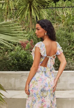 Bubbleroom Occasion Röyhelömekot|Morsiusneitomekot*Frill Tie Back Maxi Dress