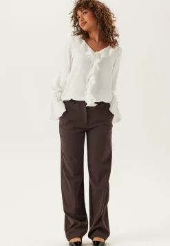 BUBBLEROOM Rusetilliset Puserot|Yksiväriset Puserot Ja Paidat*Frill Tie Blouse