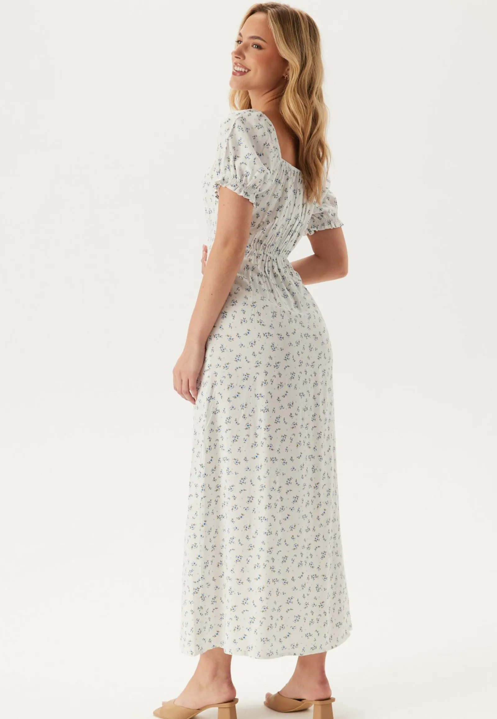 BUBBLEROOM Kukkakuosiset Ja Kuviolliset Mekot|Kesämekot*Front Tie Long Viscose Dress