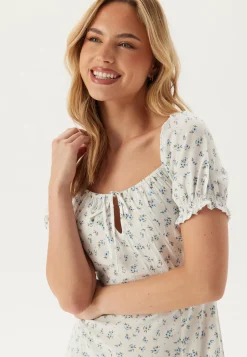 BUBBLEROOM Kukkakuosiset Ja Kuviolliset Mekot|Kesämekot*Front Tie Long Viscose Dress