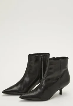 MAKE WAY Aidon Nahan Kengät|Saappaat*Heeled Leather Ankle Boot