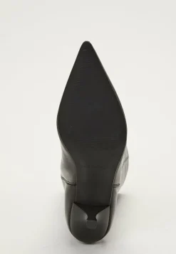 MAKE WAY Aidon Nahan Kengät|Korkokengät*Heeled Mid Knee Leather Boot