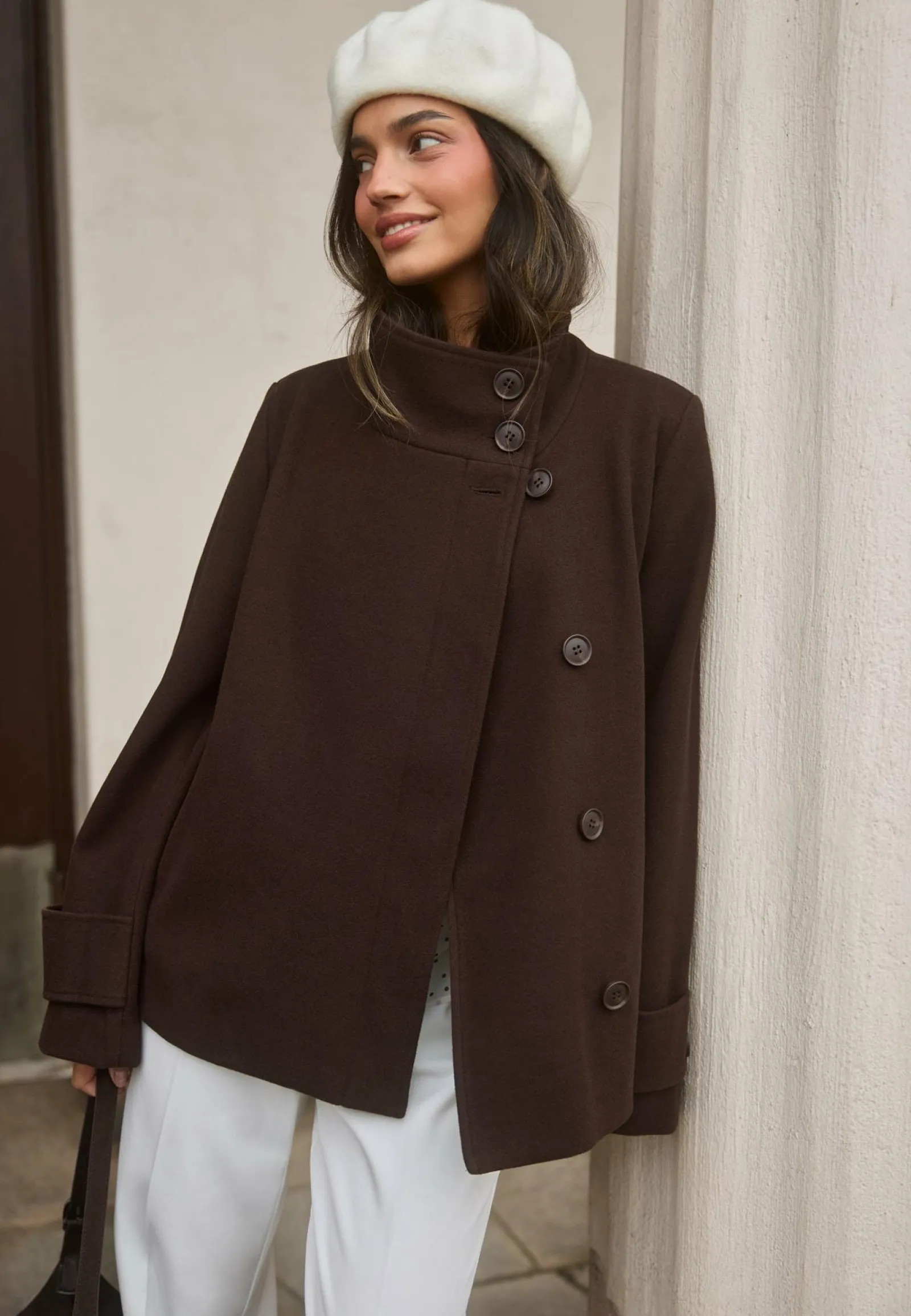 BUBBLEROOM Kevättakit|Kevyet Takit*High Neck Short Coat