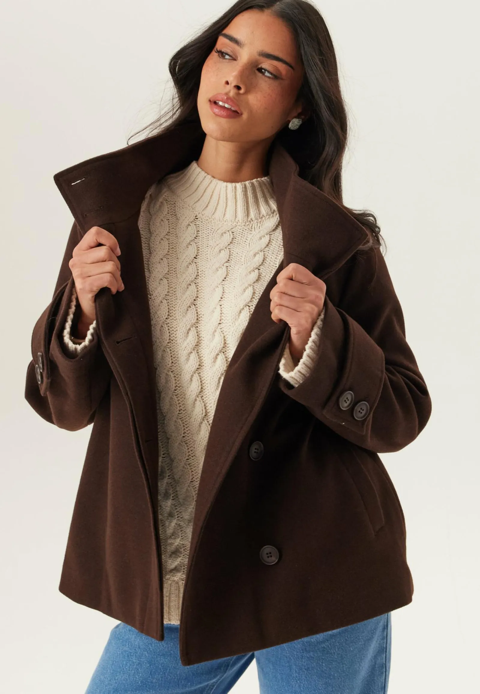 BUBBLEROOM Kevättakit|Kevyet Takit*High Neck Short Coat