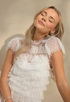 Bubbleroom Occasion Minimekot|Valmistujaismekot*High Neck Tulle Frill Dress