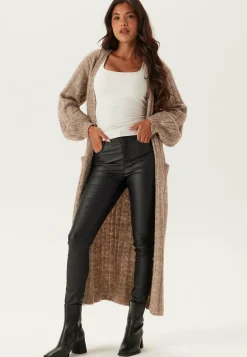 BUBBLEROOM Skinny-Housut|Korkeavyötäröiset Housut*High Waist Slim Coated Jeans