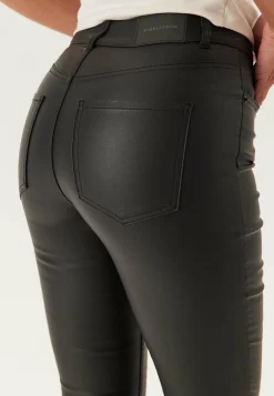 BUBBLEROOM Skinny-Housut|Korkeavyötäröiset Housut*High Waist Slim Coated Jeans