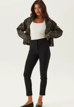 BUBBLEROOM Lyhennetyt Housut|Skinny-Housut*High Waist Stretchy Cropped Slit Trousers