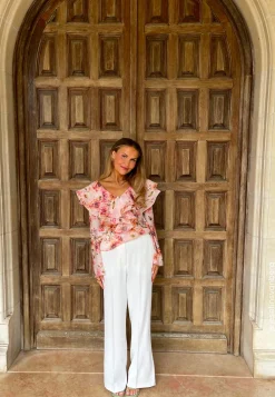 Happy Holly Korkeavyötäröiset Housut|Juhlahousut*High Waist Wide Suit Pants