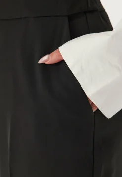 Happy Holly Leveälahkeiset Housut|Korkeavyötäröiset Housut*High Waist Wide Suit Pants