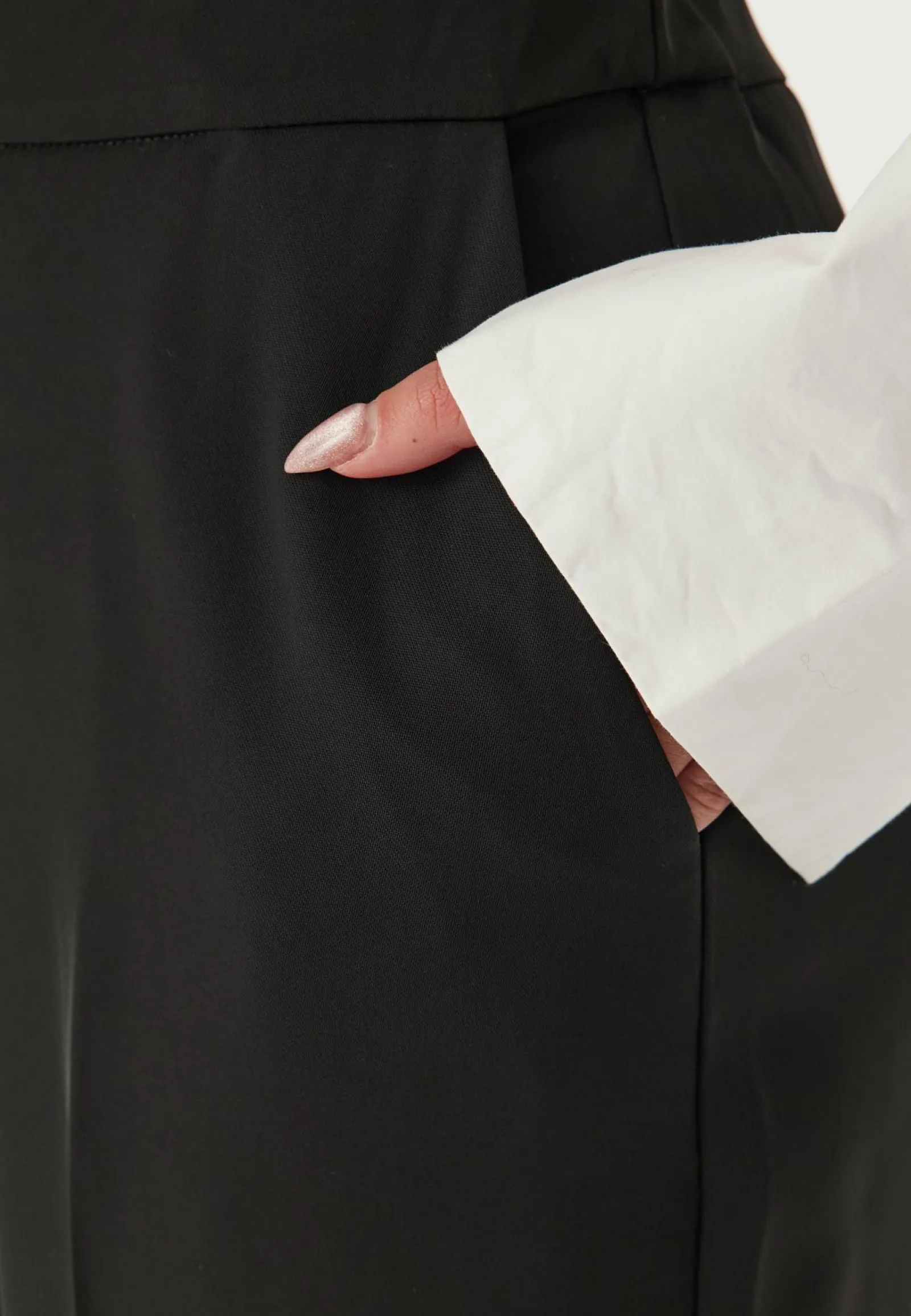 Happy Holly Leveälahkeiset Housut|Korkeavyötäröiset Housut*High Waist Wide Suit Pants